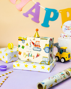 Cartoon <b>pattern</b> children's birthday gift wrapping <b>paper</b> cartoon car gift wrapping <b>paper</b> customizable wrapping <b>paper</b> - Product Image 5