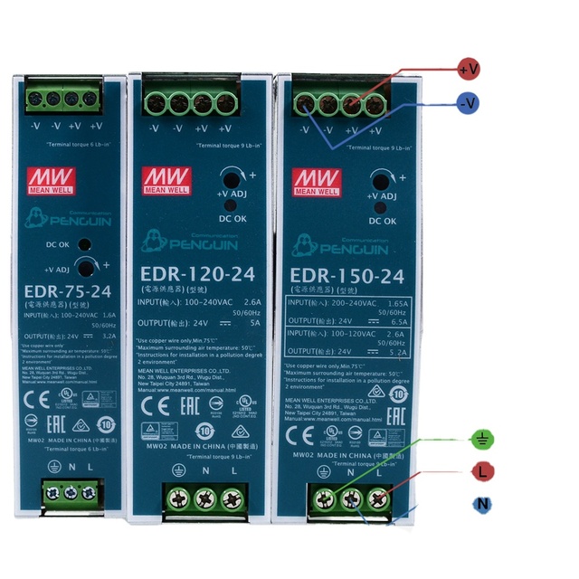 EDR-120-48 Meanwell 120W 48v DIN SPU Power Supply