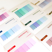 Marque-pages autocollants Morandi Color, index pastel macaron avec pochette pour carnets