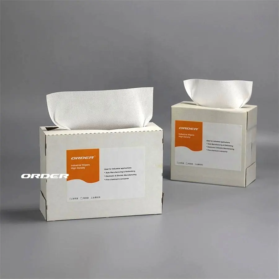 All new interfold pop up box meltblown pp absorbent oil industrial Wiping Rags tough enough for maintenance jobs