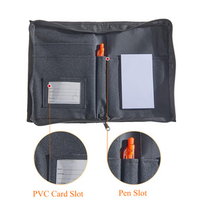 Titulaire de la carte d'immatriculation d'assurance auto personnalisée Titulaire de la paperasserie automobile de qualité supérieure Titulaire manuel de la <span class=keywords><strong>voiture</strong></span> avec étui à fermeture éclair flexible - Product Image 5