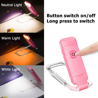 Portátil LED USB recargable plegable Mini libro lectura luz brillo ajustable Clip en libro Luz Portátil marcapáginas Luz