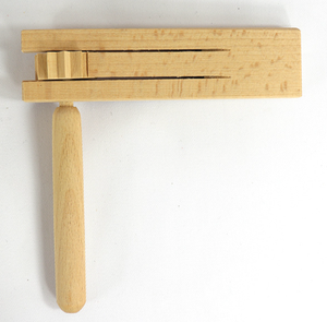 <span class=keywords><strong>Guiro</strong></span> en bois - Instrument de musique Orff pour enfants, grattoir à main avec poignée rotative - Product Image 2