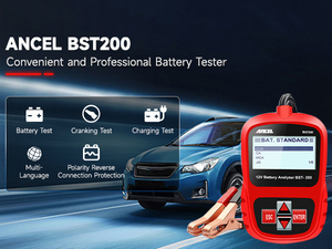 Probador Profesional de Baterías de Coche de 12V con Modos de Prueba en el Vehículo y Fuera del Vehículo para Baterías Sumergidas/<span class=keywords><strong>AGM</strong></span>/GEL - BST200 - Product Image 2