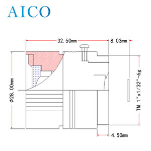 1/1.8 "3MP Độ dài tiêu cự 8.0mm F1.2 Khẩu độ lớn 1/2 inch <span class=keywords><strong>3</strong></span> <span class=keywords><strong>Megapixel</strong></span> <span class=keywords><strong>CS</strong></span> <span class=keywords><strong>mount</strong></span> <span class=keywords><strong>cs</strong></span>-mt Starlight CCTV Camera objektiv ống kính 8mm - Product Image 2