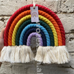 PH972 prezzo di fabbrica Boho Decor baby <span class=keywords><strong>mobile</strong></span> Macrame Nursery Decoration regalo di compleanno appeso a parete colorato - Product Image 2