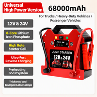Patrik 68000mAh Universal 12V 24V Pengisi Daya Baterai Truk Tugas Berat LiFePO4 Jump Starter Darurat dengan Sistem Pemanasan Awal
