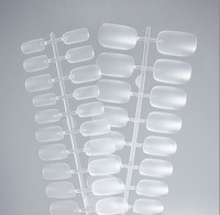 Faux ongles carrés style français, couverture complète, stiletto, extra droits, en ABS, logo personnalisé, sans courbe en C, boîte, ongles en forme de cercueil
