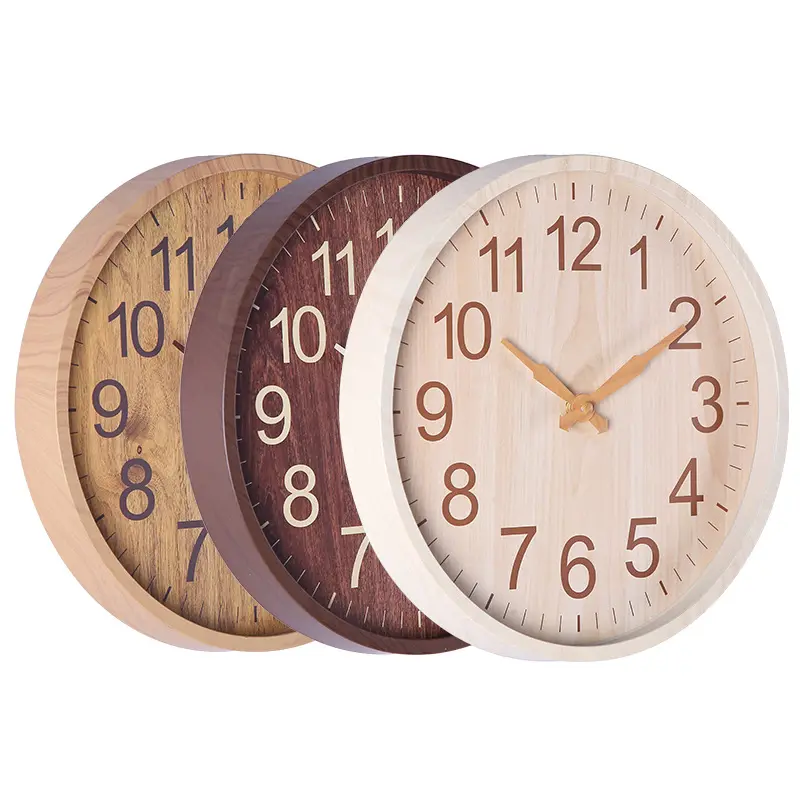 Round bedroom kitchen clocks quartz classic hight quality wall clock digital big wall clocks