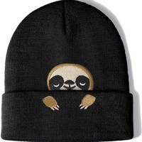 Bonnet tricoté unisexe personnalisé avec logo brodé Capybara, chaud et ajustable, style Hip-Hop, en acrylique, pour automne/hiver
