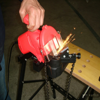 Affûteuse de chaîne de tronçonneuse électrique 230V 220W avec meule de 100mm, moteur tout cuivre, affûteuse de tronçonneuse à montage sur banc pour le travail du bois