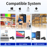 Lector de Códigos de Barras Portátil Xincode 1D, Escáner de Códigos de Barras Láser con Cable para Sistema POS, Logística de Almacén, Pistola Escáner de Códigos de Barras X-9700