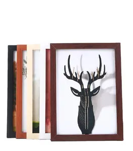 High quality factory production multi color provided small bulk picture frames floating frame wood