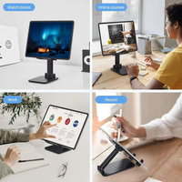 Support de téléphone portable, support de tablette, base de montage sur bureau, hauteur réglable, pliable, portable, universel, antidérapant