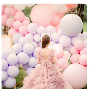 ลูกโป่งมาการองสีสันหลากหลายขนาด 5 นิ้ว แบบปรับแต่งได้ของ HLC ลูกโป่งใสสำหรับงานปาร์ตี้ ของชำร่วยงานแต่งงาน ตกแต่งห้องวันเกิด - Product Image 4