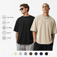 Camisetas Casuales de Manga Corta para Hombre, Estampadas, 100% Algodón, 275GSM, Cuello Redondo, Estilo Casual, Corte Amplio, Impresión Serigráfica, Venta al Por Mayor