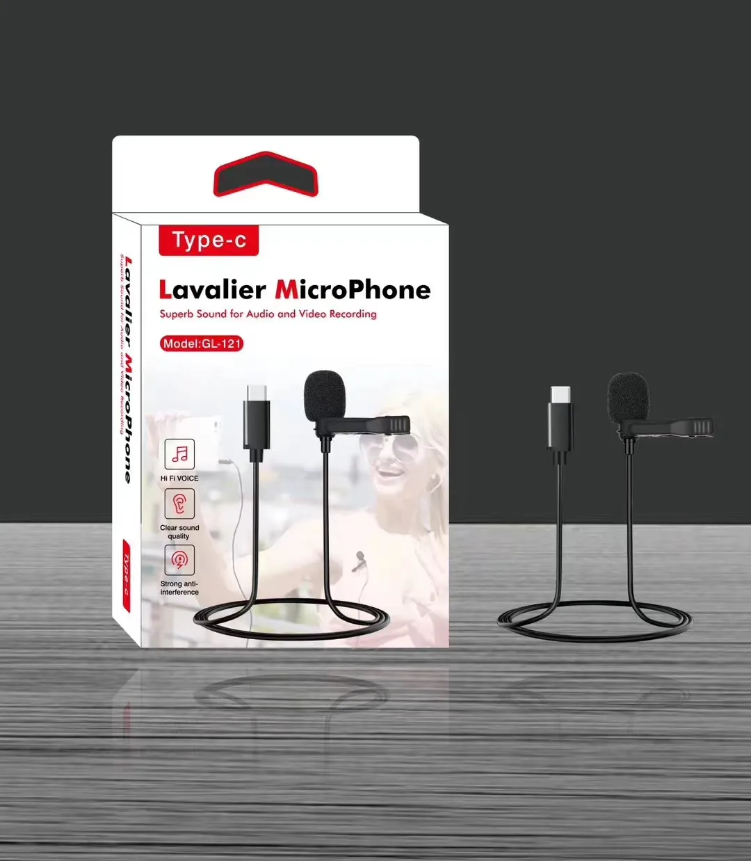 Microfone de lapela de alta qualidade, fácil de usar, para iphone 3.5mm, micro usb, tipo hifi, voz, condensador, microfone lavalier