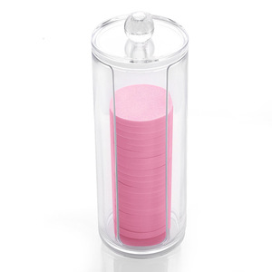 Transparent Plastic <b>Makeup</b> Remover Pad <b>Box</b> With Lid For Cotton Pads Storage Organizers - Product Image 2