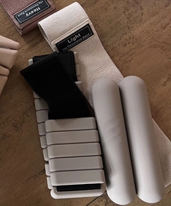 สายรัดต้านแรงต้านสำหรับใช้ในยิมที่บ้านแถบผ้าสีนู้ดสีน้ำตาลชมพูแบบเฉพาะ - Product Image 4