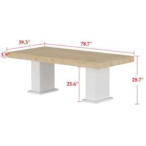 Arfath Juego de mesa de comedor de diseño moderno de madera de ingeniería distintivamente espacioso para comidas memorables al por mayor - Product Image 3