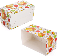 Boîtes d'emballage pour le petit-déjeuner, boîtes en papier imprimées pour sandwichs aux œufs, emballages alimentaires