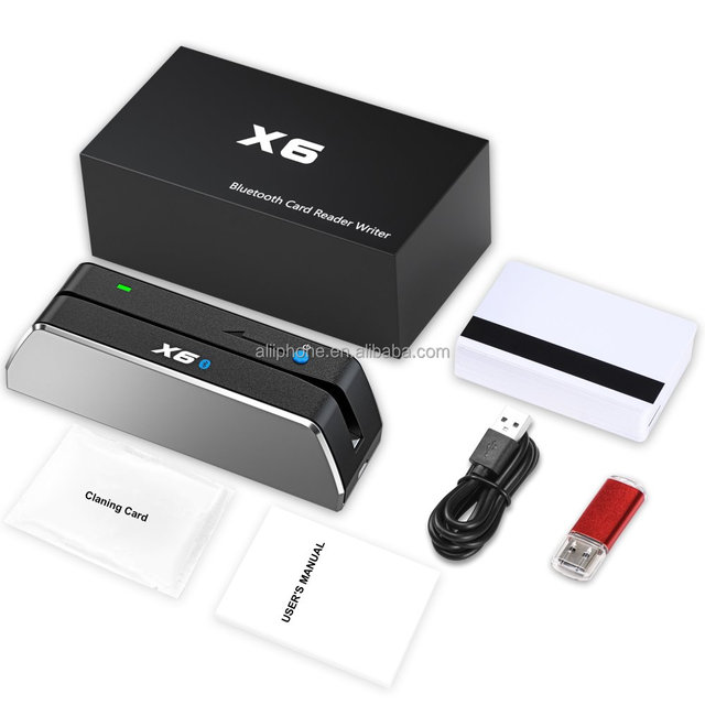 Hot Sale Portable Credit Magnetic Card Reader Writer Msr MSRX6BT Blueteeth Reader Writer Type-c Usb Mini Smart Credit