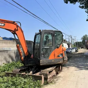 Peralatan konstruksi bekas ekskavator perayap DH60-7 Doosan dengan kondisi berfungsi