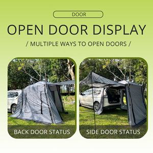 Tienda portátil para techo <span class=keywords><strong>de</strong></span> coche, estructura <span class=keywords><strong>de</strong></span> un dormitorio con <span class=keywords><strong>toldo</strong></span> trasero impermeable y refugio solar para acampar al aire libre, mosquitera - Product Image 4