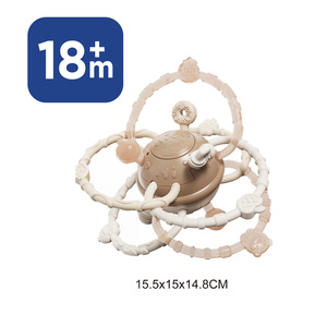 Jouet <span class=keywords><strong>de</strong></span> <span class=keywords><strong>dentition</strong></span> rond en plastique souple et caoutchouc <span class=keywords><strong>de</strong></span> qualité alimentaire pour bébé, à saisir facilement - Product Image 2