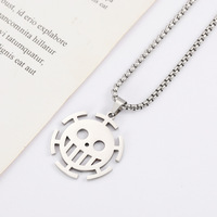 Collier en acier inoxydable de haute qualité, nouveau design, anime Trafalgar D. Water Law Luffy, artisanat métallique