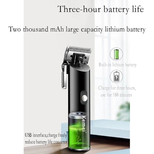 Kemei KM-1892 - Máquina Cortapelos Profesional Inalámbrica con Cuchilla Hueca, Batería de Litio de 2000 mAh, para Barbería, Recortadora Eléctrica - Product Image 5