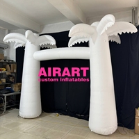 Modèle de palmier en PVC de 2,7 m de hauteur pour fête sur la plage, grand palmier gonflable pour la décoration de fond de scène