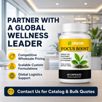 Capsules Pureon OEM/ODM Focus Boost avec thé vert, L-théanine, vitamines, complément alimentaire pour la concentration cérébrale pour adultes