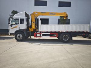 Faw 4x2 מטען הידראולי מנוף 5-12 טון משאית Zoomlion בשימוש עם תיבת הילוכים ומנוע - Product Image 4