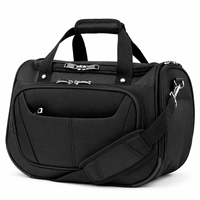 Tas Duffel Travel Ringan untuk Dibawa di Bawah Kursi, Cocok untuk Liburan Akhir Pekan, Dilengkapi Kantong Samping, Sleeve Bagasi, dan Tali Bahu yang Dapat Dilepas