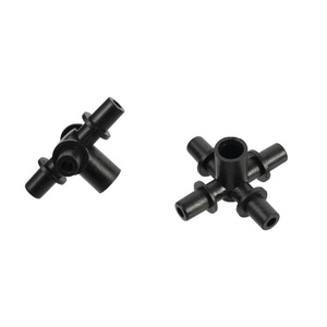 Conector de Riego por Goteo de <span class=keywords><strong>4</strong></span> Vías para Microirrigación de 6 mm, Conector de Boquilla para Tubería de Goteo, Divisor de Manguera - Product Image 3