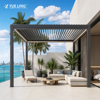 Pergola en aluminium sur mesure avec toit à lames orientables pour entrepreneurs et constructeurs, protection solaire imperméable pour patio arrière