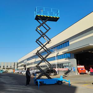 耐久性のあるCE 6～12m電動シザーリフトプラットフォーム、移動式油圧昇降プラットフォーム - Product Image 4