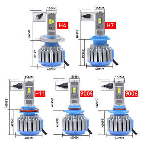 Promotion Phare LED de moto à faisceau haut et bas H1 H3 H4 H7 9005 9006 T1 avec ventilateur, puce Cree, 40W 8000LM - Product Image 2