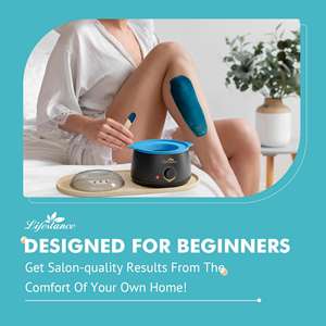 Kit de cire dure naturelle Lifestance avec noix de coco et aloe pour épilation brésilienne en salon, épilation indolore - Product Image 3