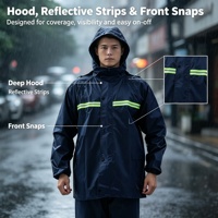 Ensemble imperméable unisexe pour adulte, pantalon et veste, résistant aux fortes pluies, réfléchissant, pour le cyclisme, le travail en extérieur, vente en gros