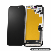 Écran OLED pour iPhone 16 avec support de transfert IC, True Tone, Grade A+, remplacement d'écran tactile LCD pour téléphone portable