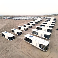 Capsule spatiale moderne personnalisée de luxe pour le tourisme culturel et créatif, idéale pour le glamping, les séjours à domicile, les bureaux et les espaces mobiles extérieurs
