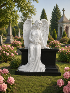 Lápida de Granito con Forma de Corazón para Cementerio, Estilo Americano Tradicional, Tallada en Piedra, con Diseño de Osito de Peluche - Product Image 4