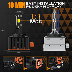 110W Super Bright LED Phares Ampoules D Série <span class=keywords><strong>15000</strong></span> Lumen D1S D2S D3S D4S D5S Kit de Conversion de Lampe 6000K pour CT200H X5 Modèles - Product Image 3
