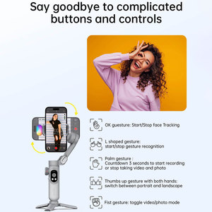 AOCHUAN Stabiles Aufnahme-RGB-Videoleuchte Multi-Geräte-Stabilisator Smart <span class=keywords><strong>XPro</strong></span> <span class=keywords><strong>3</strong></span>-Achsen Smartphone Gimbal-Stabilisator - Product Image 3