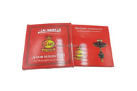 Rouleau de papier aluminium pour chicha, rond/carré, qualité alimentaire, isolation thermique, perforé pour fumer, 50 pièces/paquet
