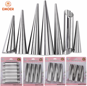 ชุดหัวตกแต่ง<span class=keywords><strong>ครีม</strong></span>,หลอดตกแต่งครัวซองต์ปลายสแตนเลสสำหรับตกแต่ง<span class=keywords><strong>เค้ก</strong></span> - Product Image 2