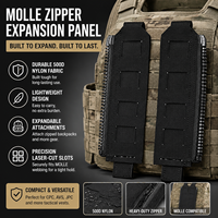 Vtape SPORTS Kit de sangle à fermeture éclair MOLLE en polyester à séchage rapide pour panneau dorsal SPORT avec fixation pour gilet extensible CPC JPC AVS auto-agrippante