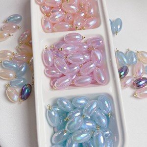 Denizkızı su damla kolye üzüm şekli Oval parlak yanardöner gözyaşı boncuk - Product Image 2